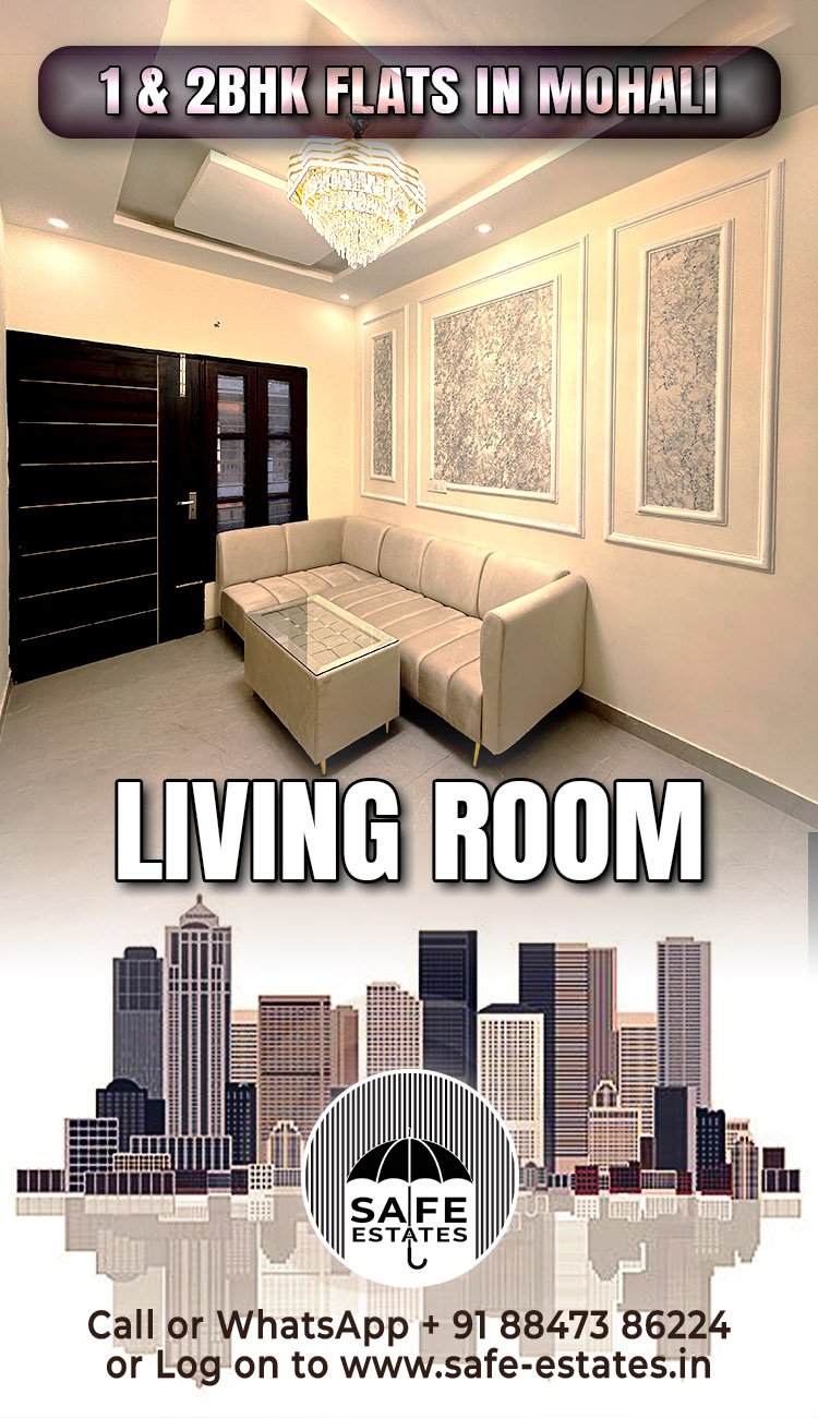 living room of a flat, beige sofa, beige walls, 