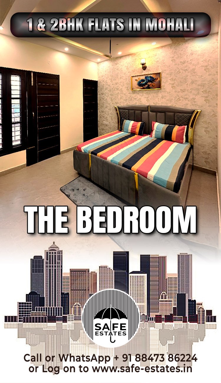 Ooops the bedroom, lined sheets, queen size bed, beige wallpaper