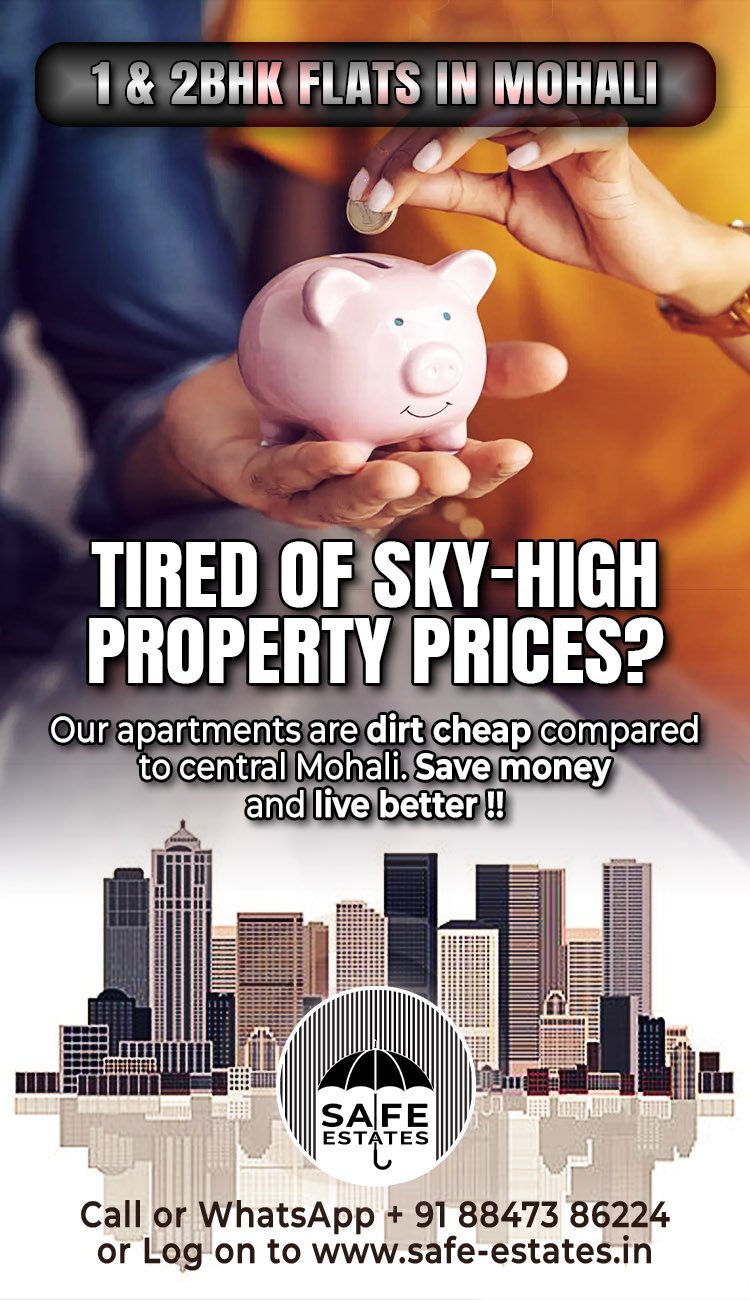 A Piggy Bank, For those who need cheap flats in Mohali,